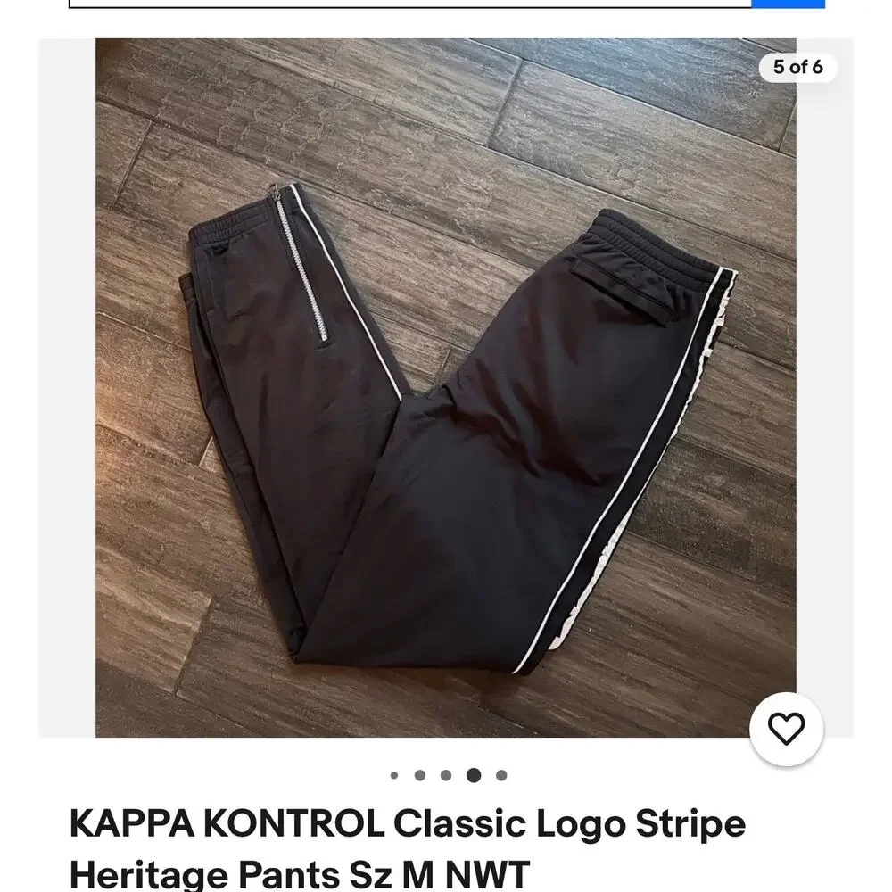 BNWT- Kappa Kontrol Classic Logo Stripe Heritage pants Sz-Medium.